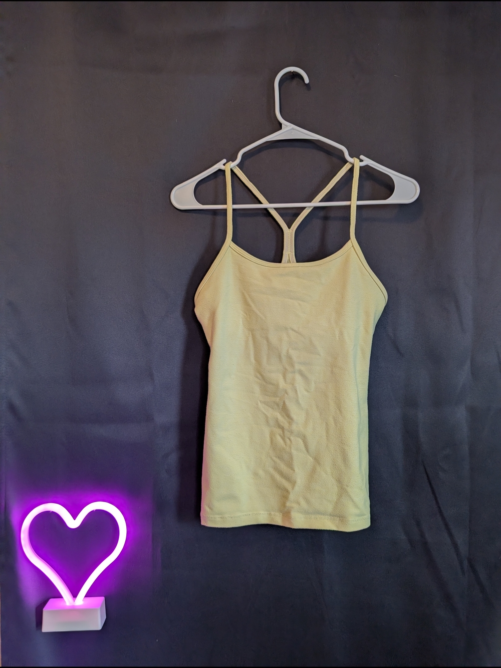 lululemon athletica Butter Yellow Spaghetti Strap Tank Racerback Pastel